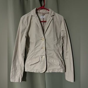 American Eagle Outfitters Beige/Khaki Button Up Blazer-Women’s Sz Medium Stretch